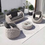 Marbella Grey Rope Woven Outdoor Sofa Set - Image 3