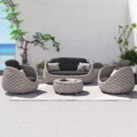 Marbella Grey Rope Woven Outdoor Sofa Set